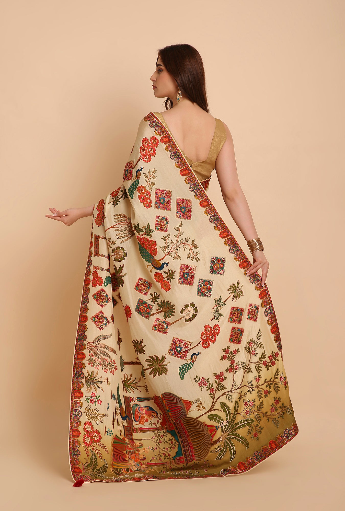 MUSTER PICHWAI MOOGA SAREE