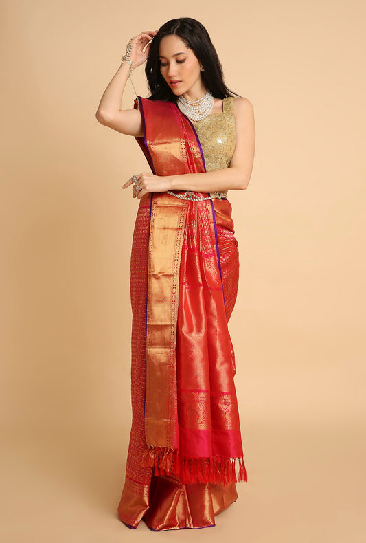 PINK SOUTH SILK SAREE