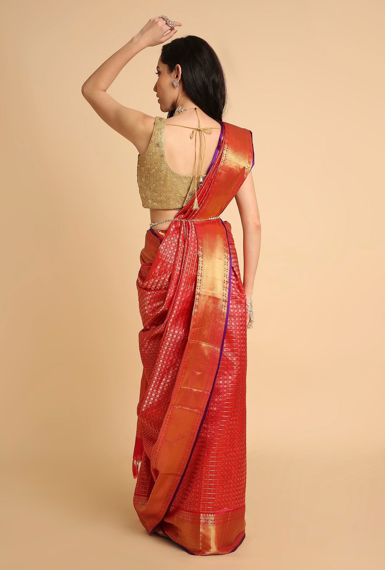 PINK SOUTH SILK SAREE