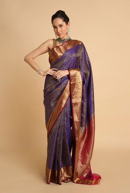 PURPLE SOUTH SILK SAREE