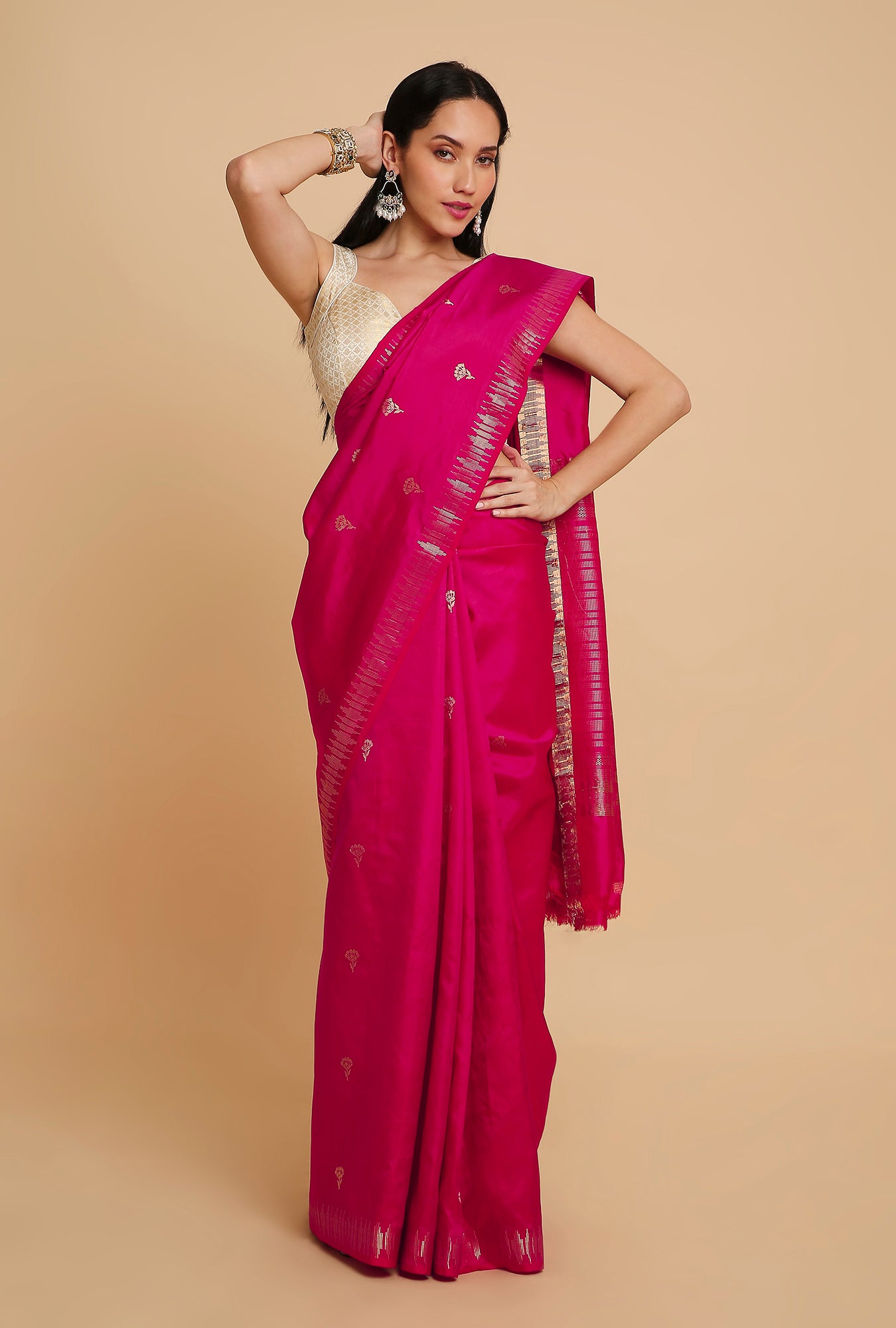 RANI PINK PUNA SILK SAREE