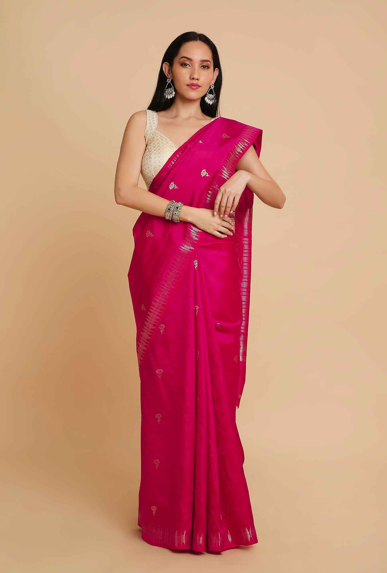 RANI PINK PUNA SILK SAREE