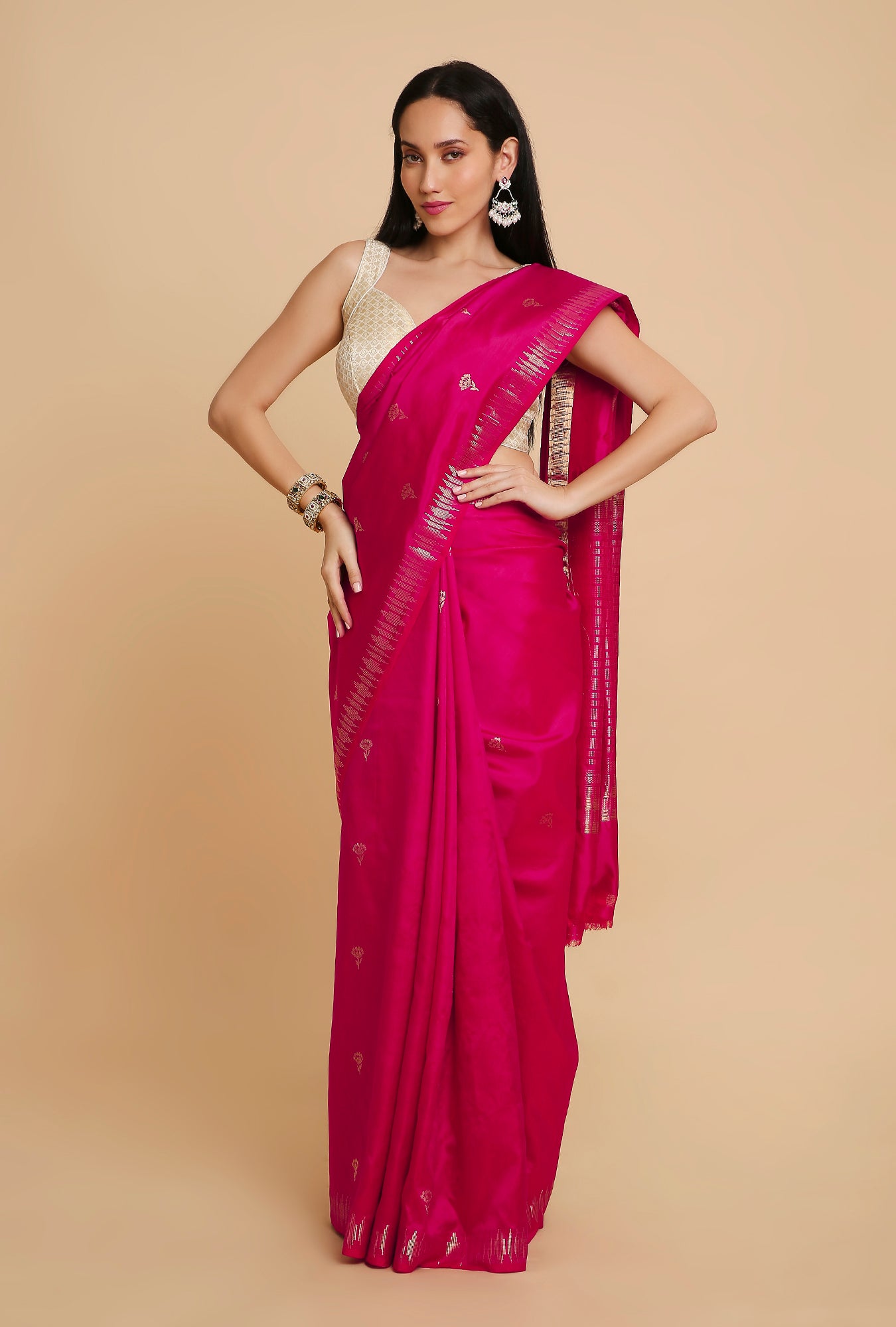 RANI PINK PUNA SILK SAREE