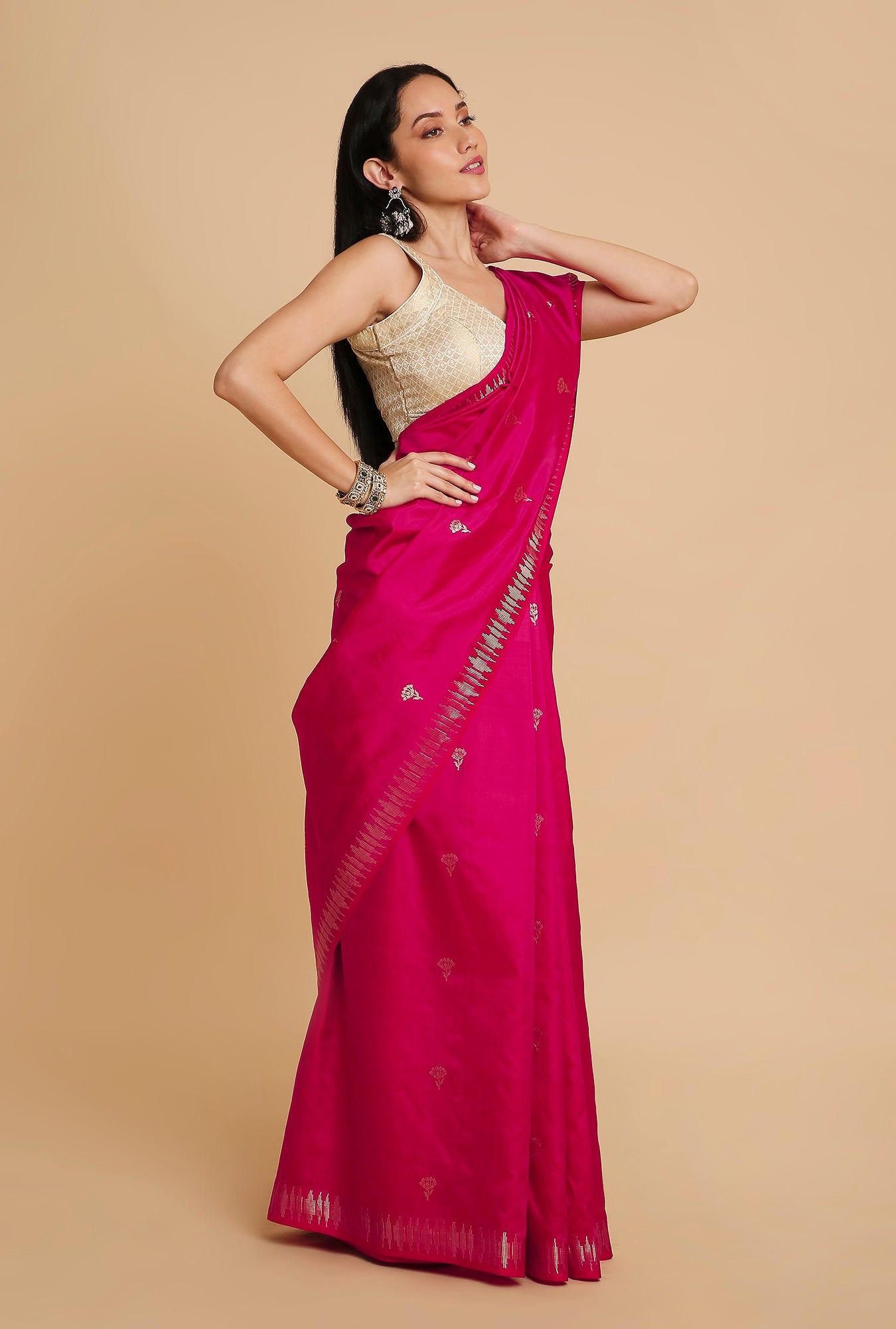 RANI PINK PUNA SILK SAREE