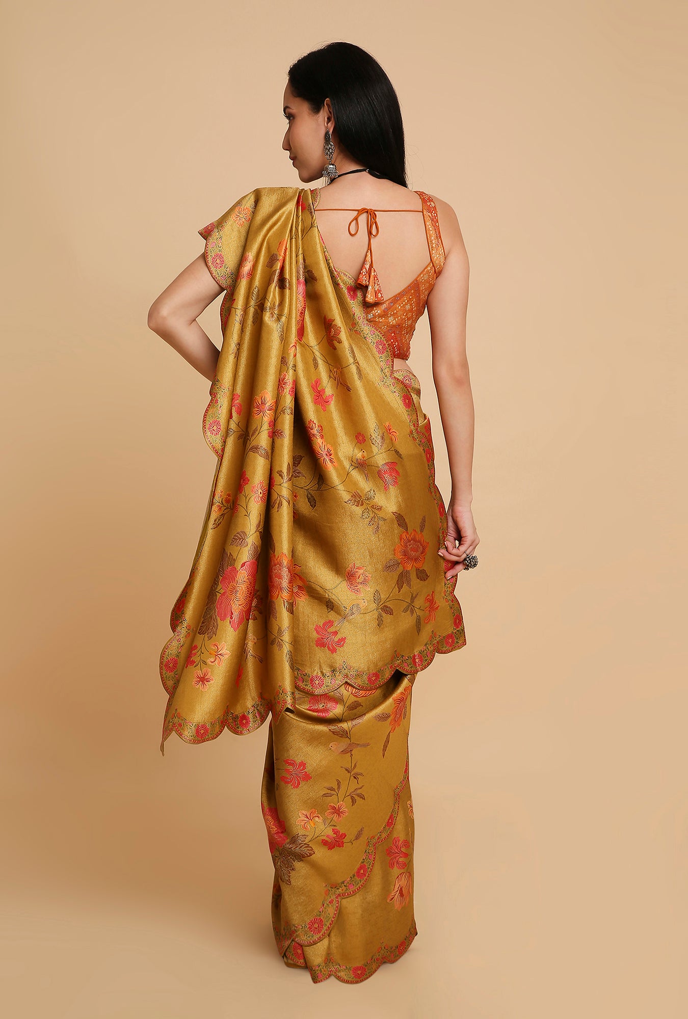 MUSTER POSITION PRINT TISSUE SILK SAREE