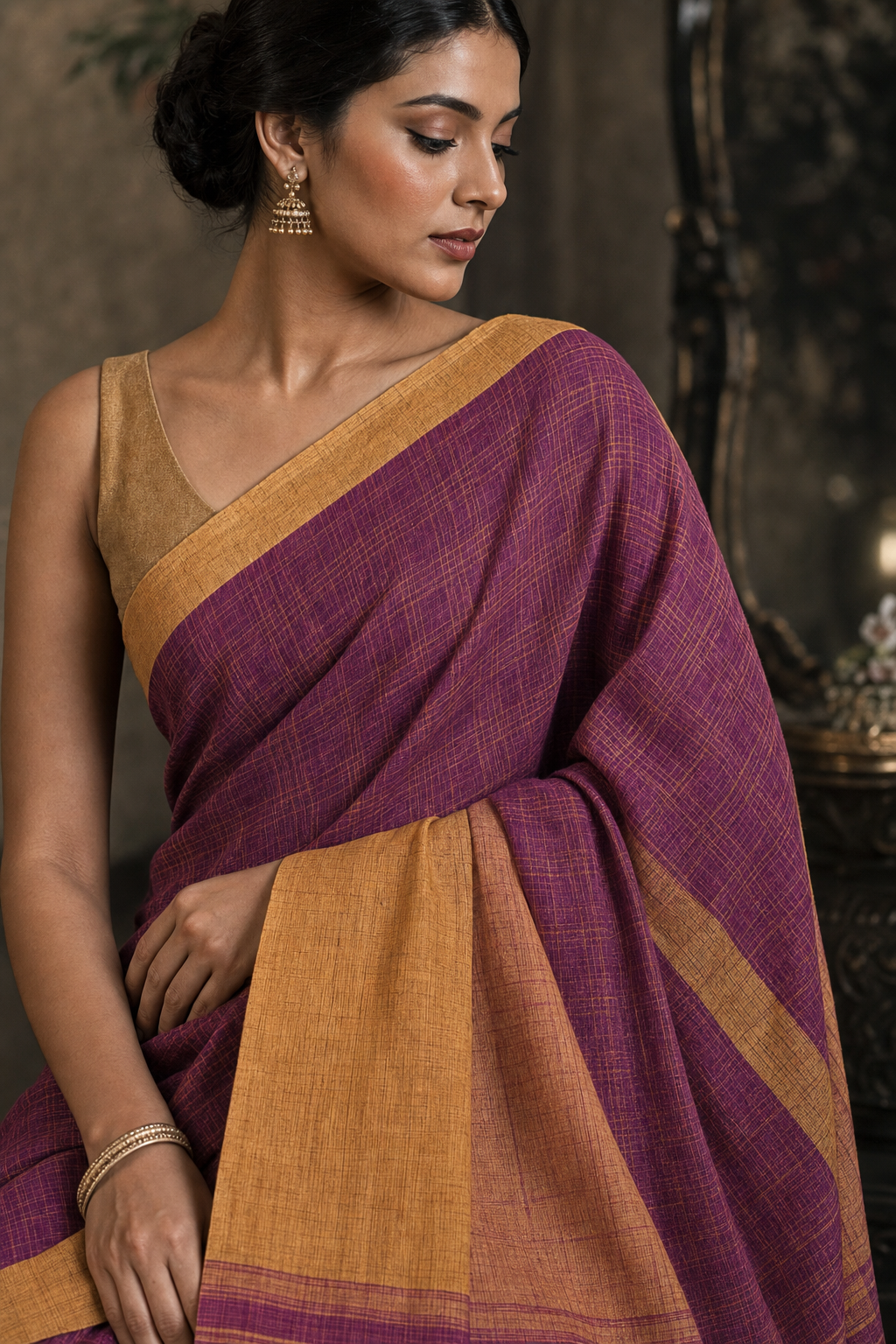Royal Magenta South Silk - Closeup View