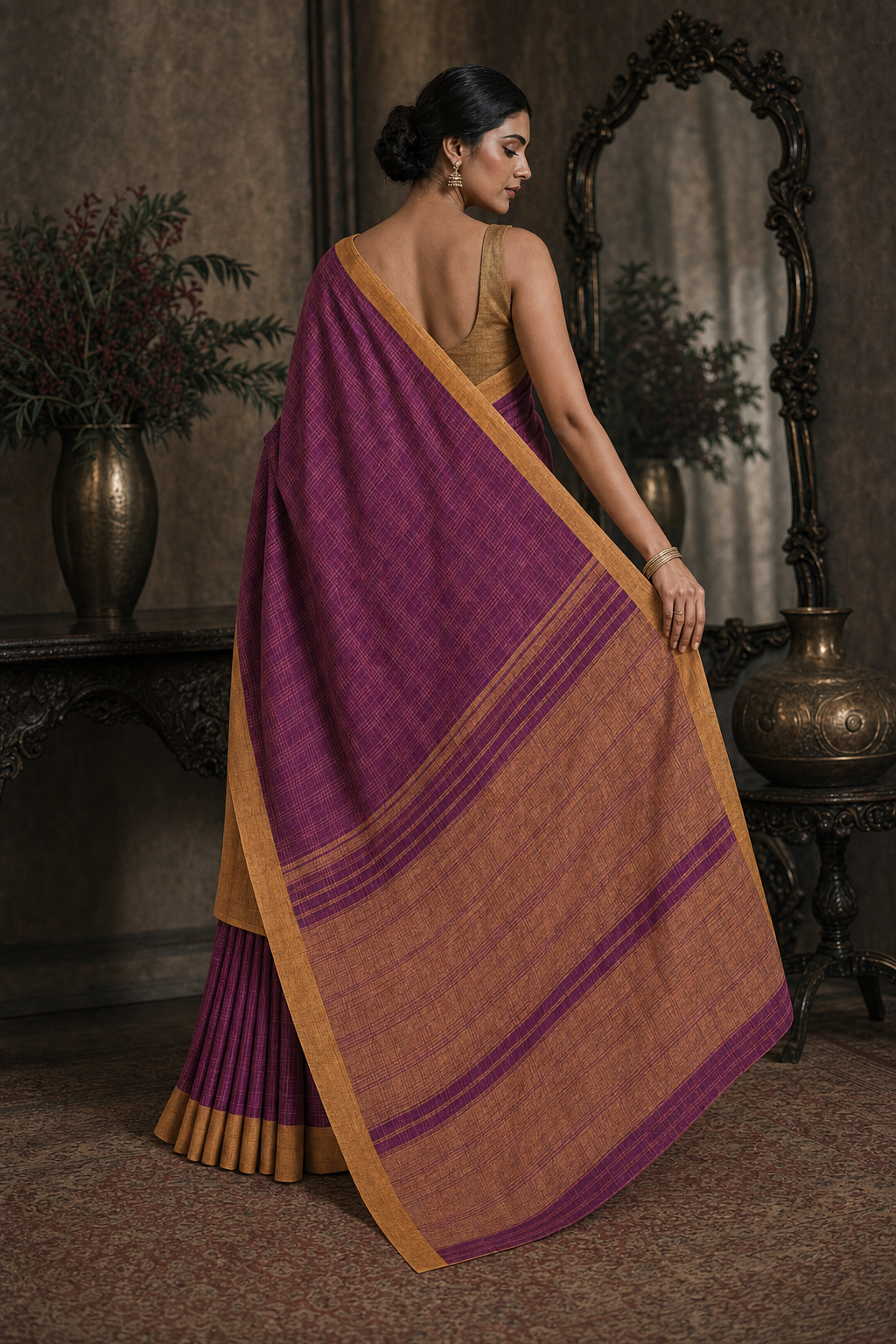 Royal Magenta South Silk - Back View