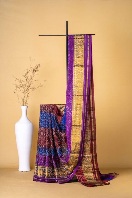 Multi Colour Gujarat Silk Patola Saree