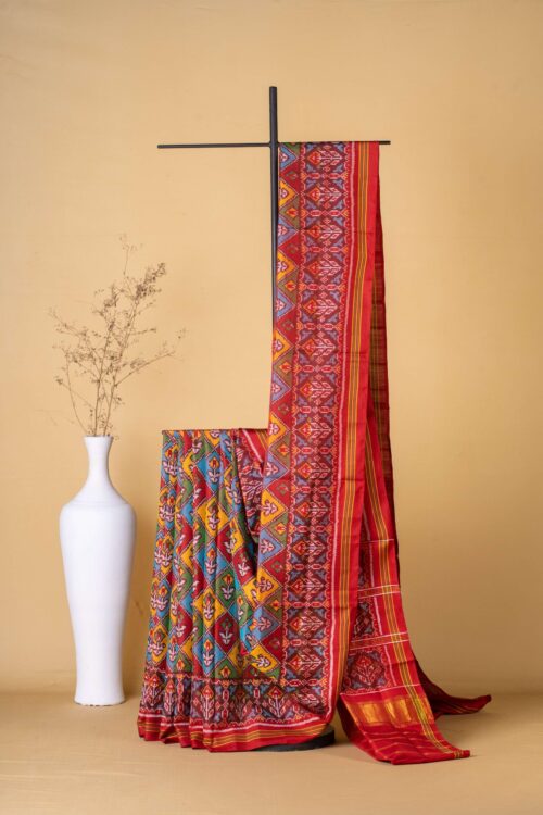 Multicolour Gujarat Heavy Silk Patola Saree