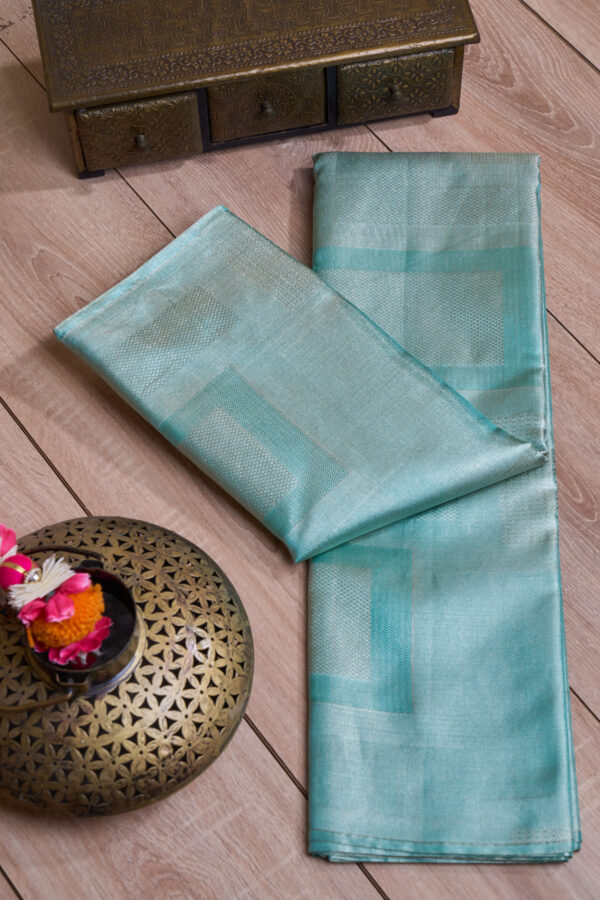 ARCTIC BLUE KANCHIPURAM SILK SAREE