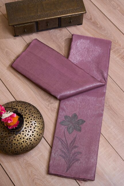 Dark Lilac Kanchipuram Silk Saree