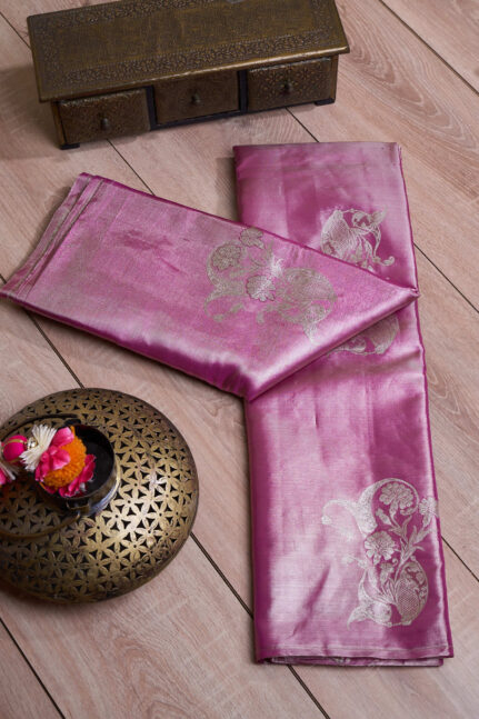 Shiney Purple Kanchipuram Silk Saree