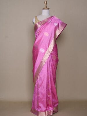Baby Pink With Ivory Pallu South Soft Silk Saree