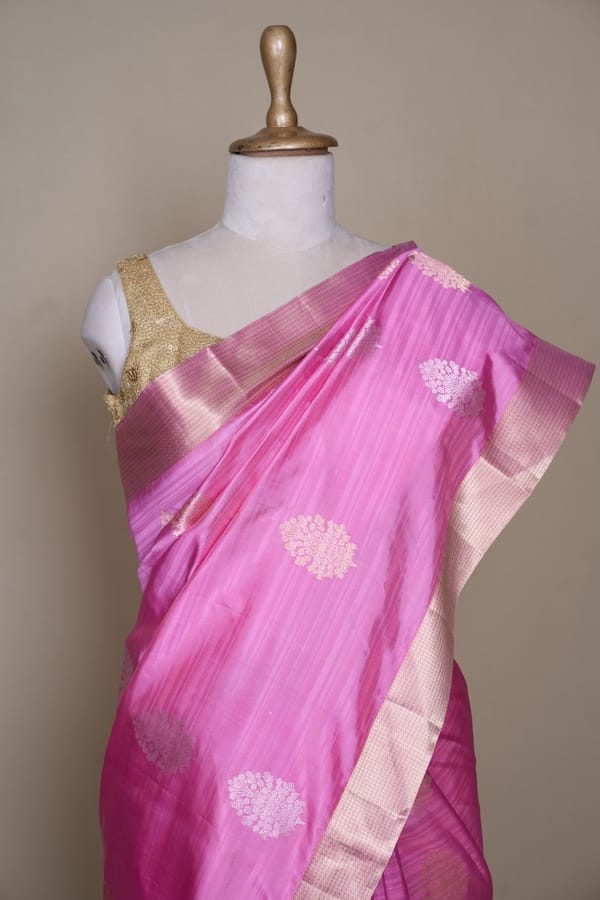 Baby Pink With Ivory Pallu South Soft Silk Saree