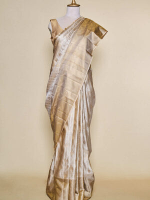 Biscuit Colour Kanchipuram Silk Saree