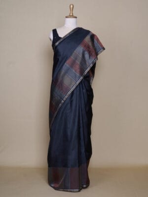 Black South Soft Silk Saree