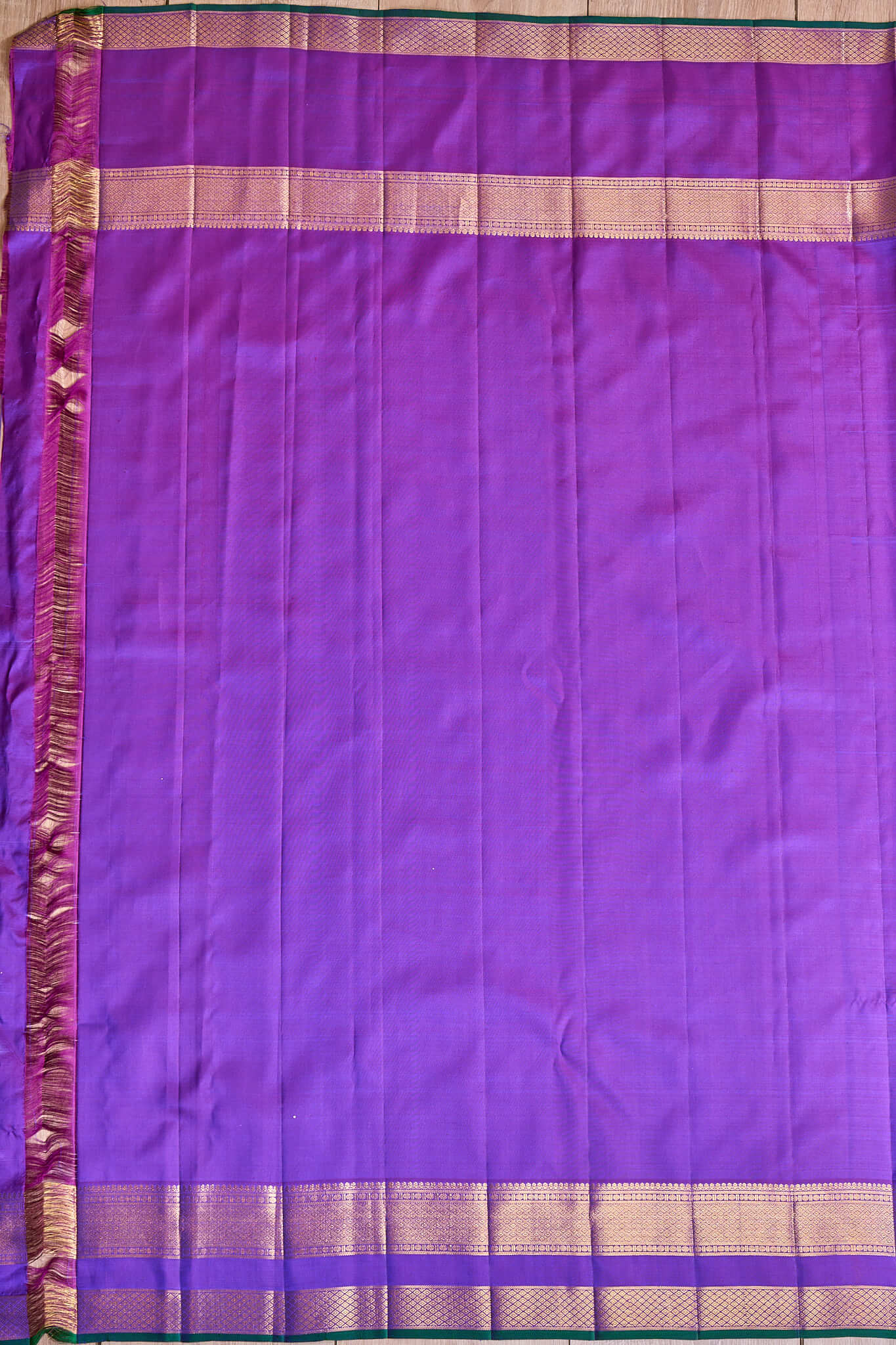 Blue Emraled With Majanta Border South Silk Saree