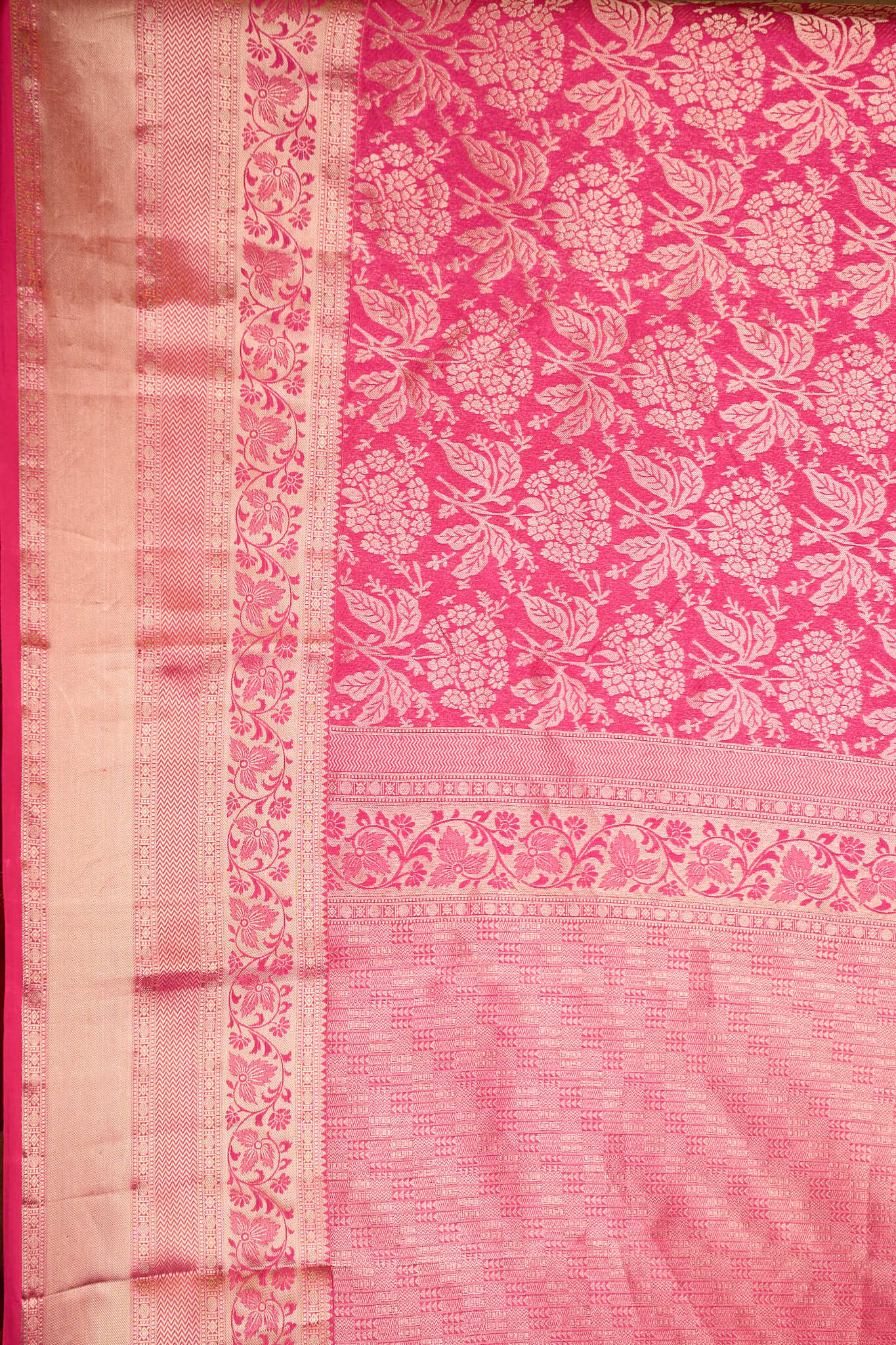 Cherry Peach South Silk Saree