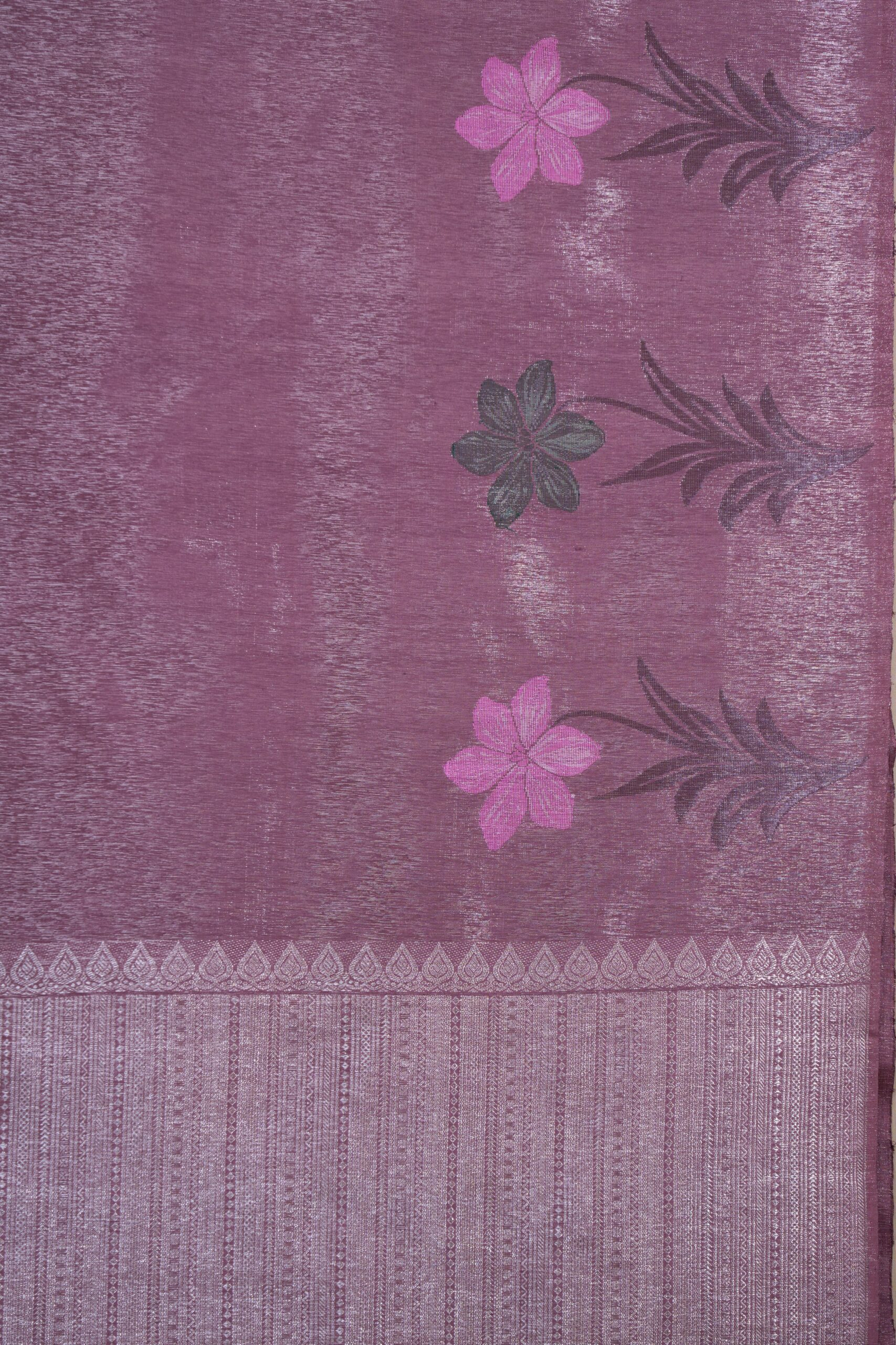 Dark Lilac Kanchipuram Silk Saree