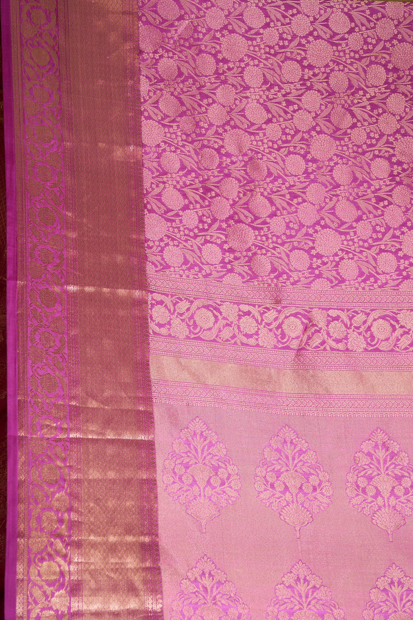 Dusty Magenta South Silk Saree