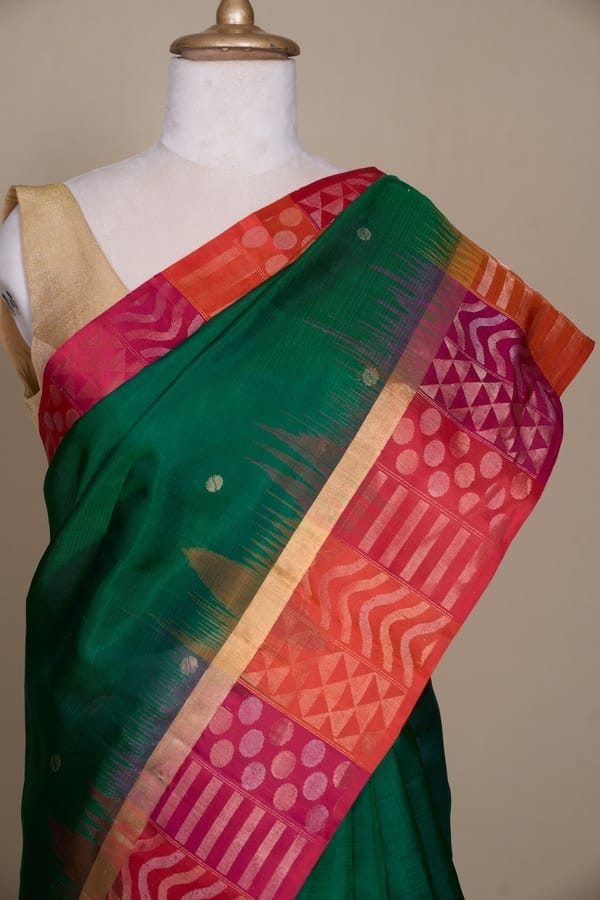 Emerald Multi Colour Pallu South Soft Silk Saree