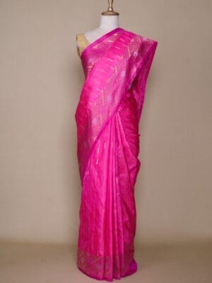 Hot Pink South Soft Silk Saree
