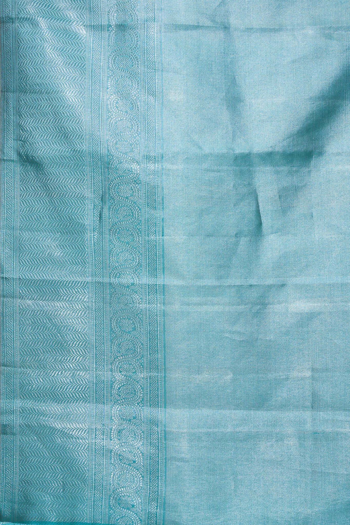 Ice Firozi Kanchipuram Silk Saree