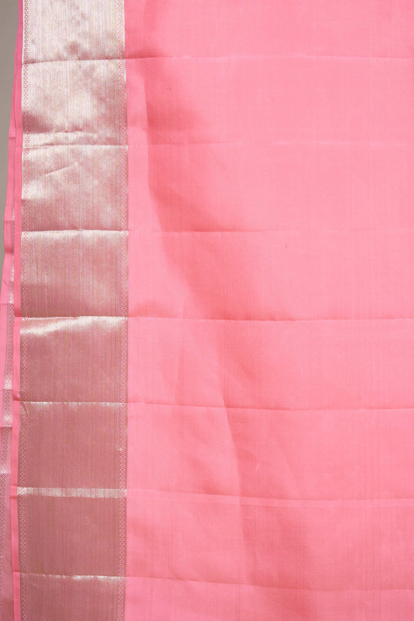 Peach Kanchipuram Silk Saree with Golden Border