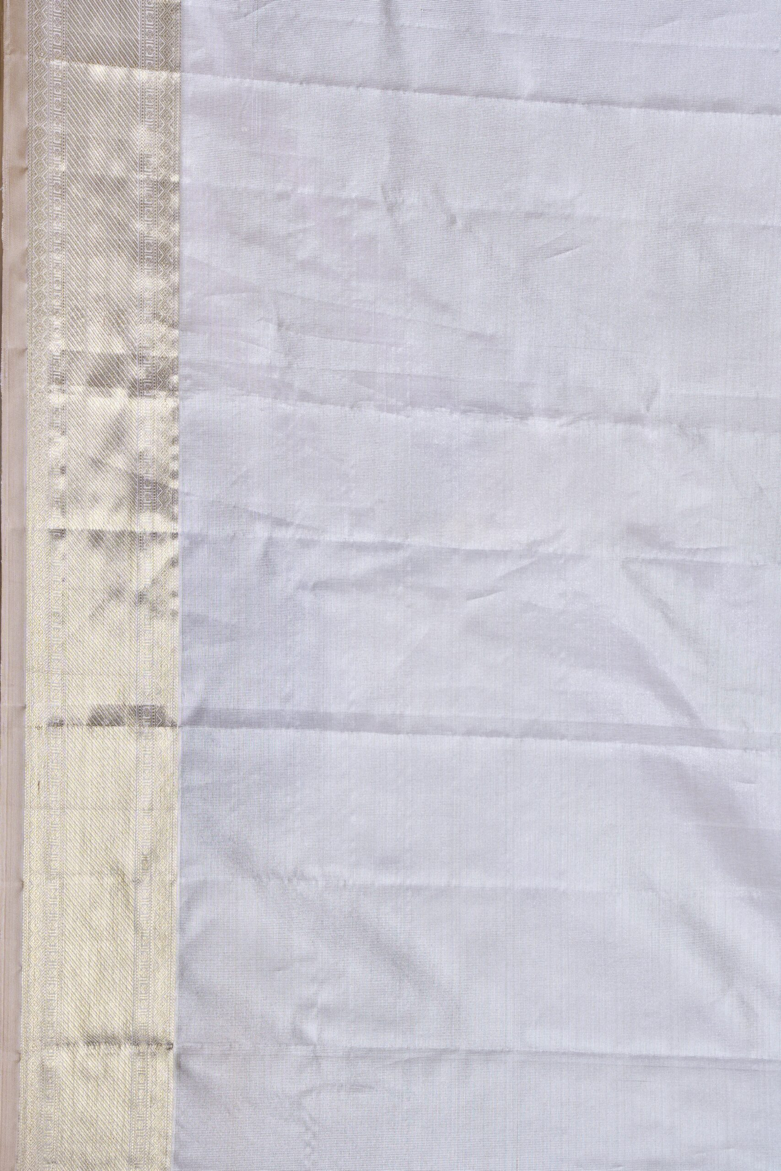 Pearl Colour Kanchipuram Silk Saree