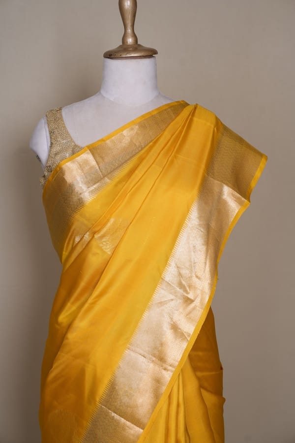 Yellow South Soft Silk Saree