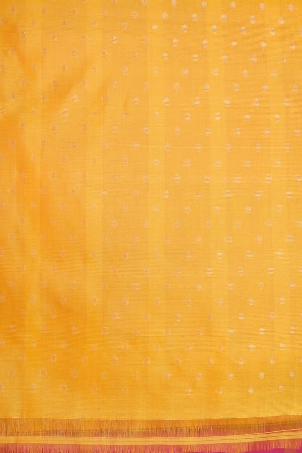 Pink Mustard Chex South Kora Silk Saree