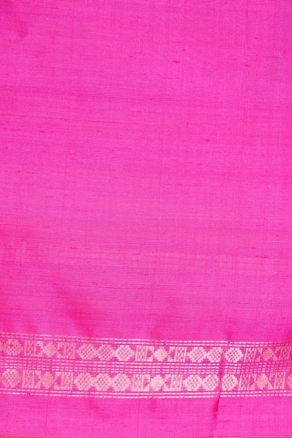 Pink Stripe South Kora Silk Saree