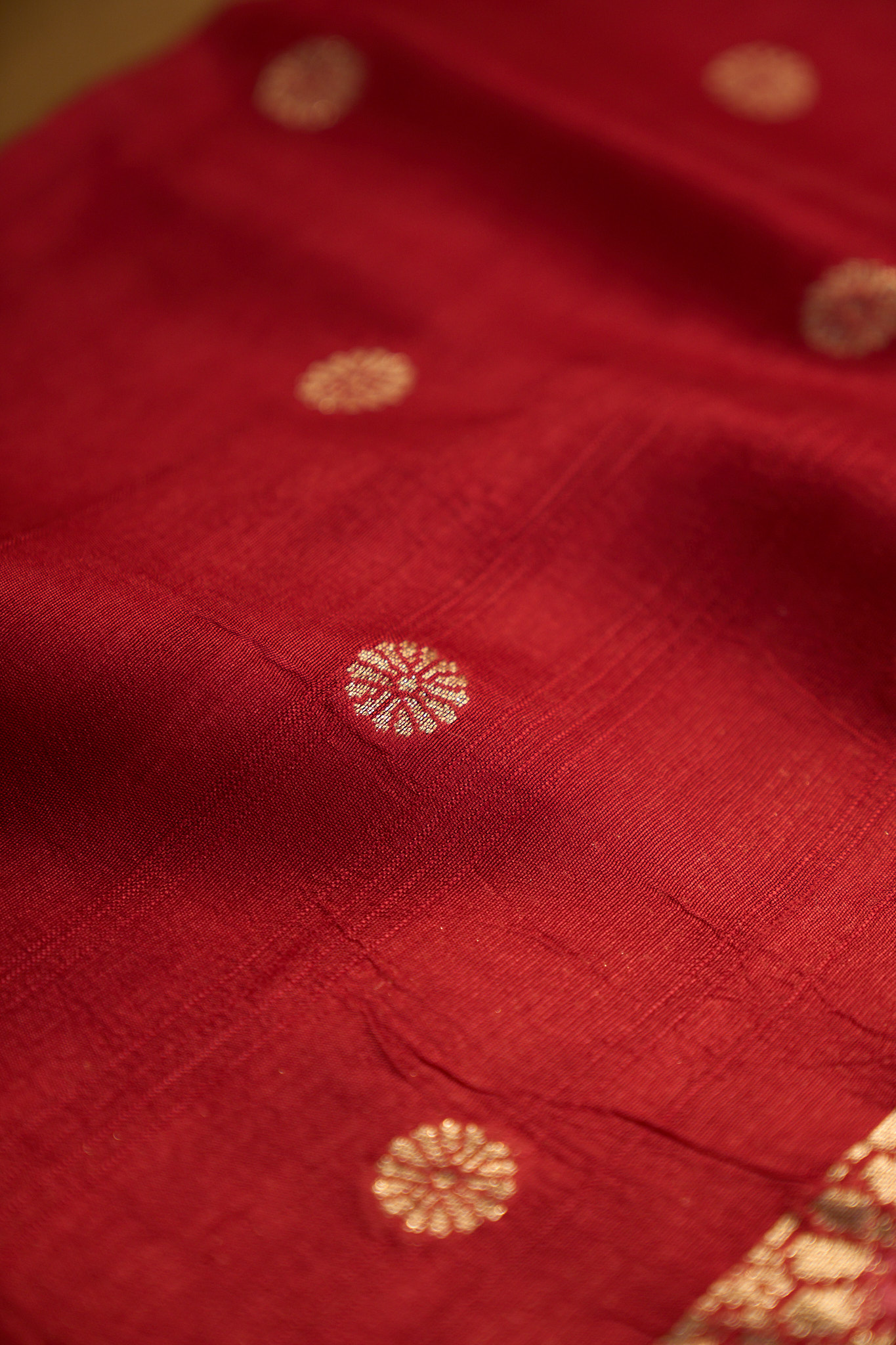 Flamingo raw Tussar saree