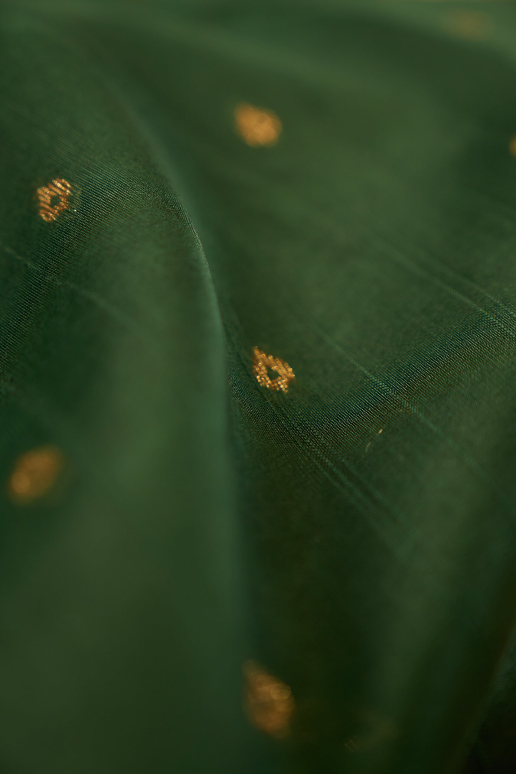 Burnt green antique zari raw Tussar saree