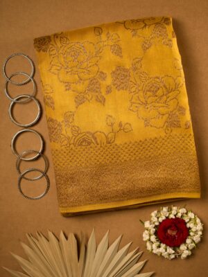 Muster antique zari raw Tussar saree
