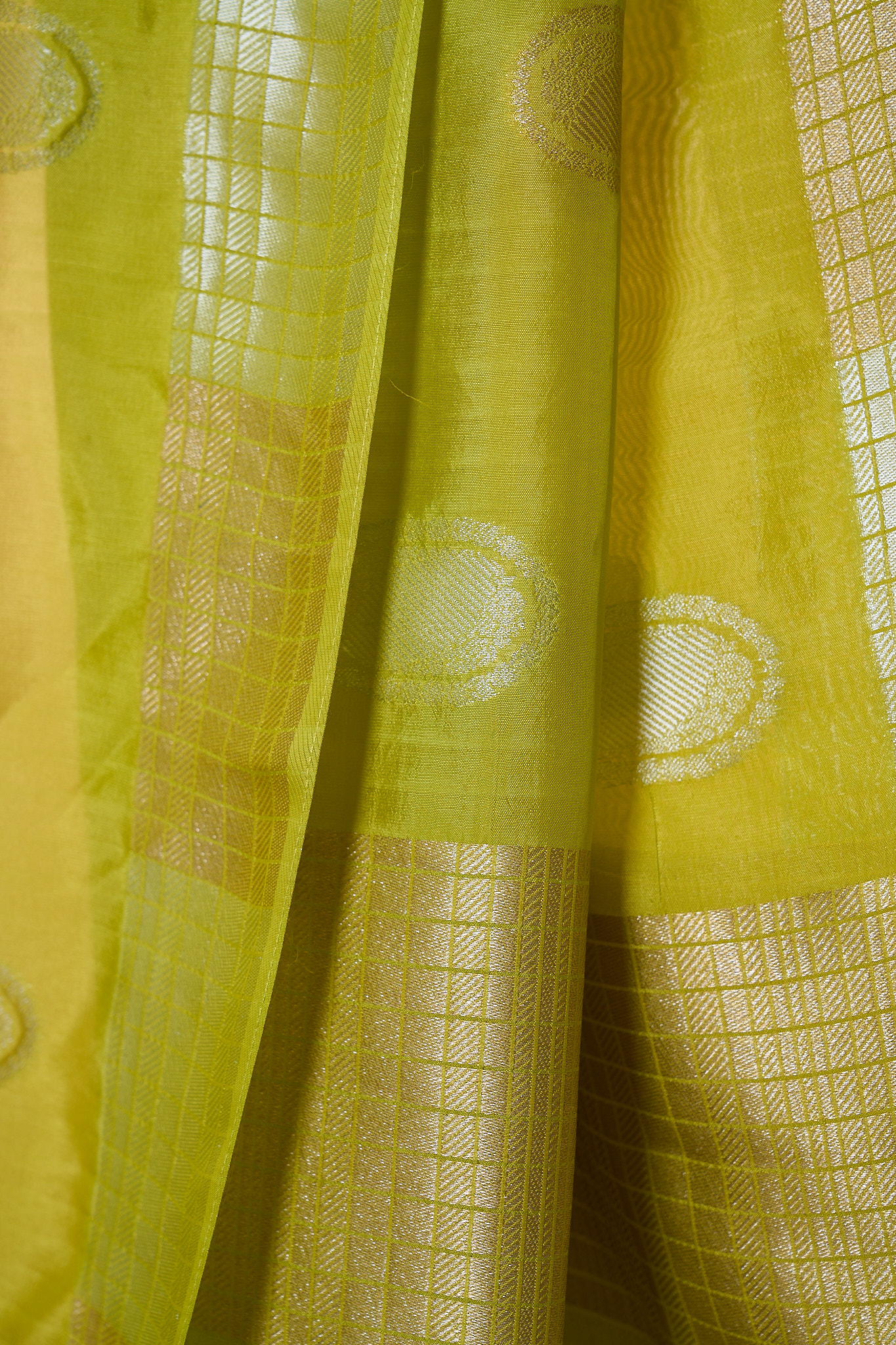 Mint pista Kosa Tussar saree