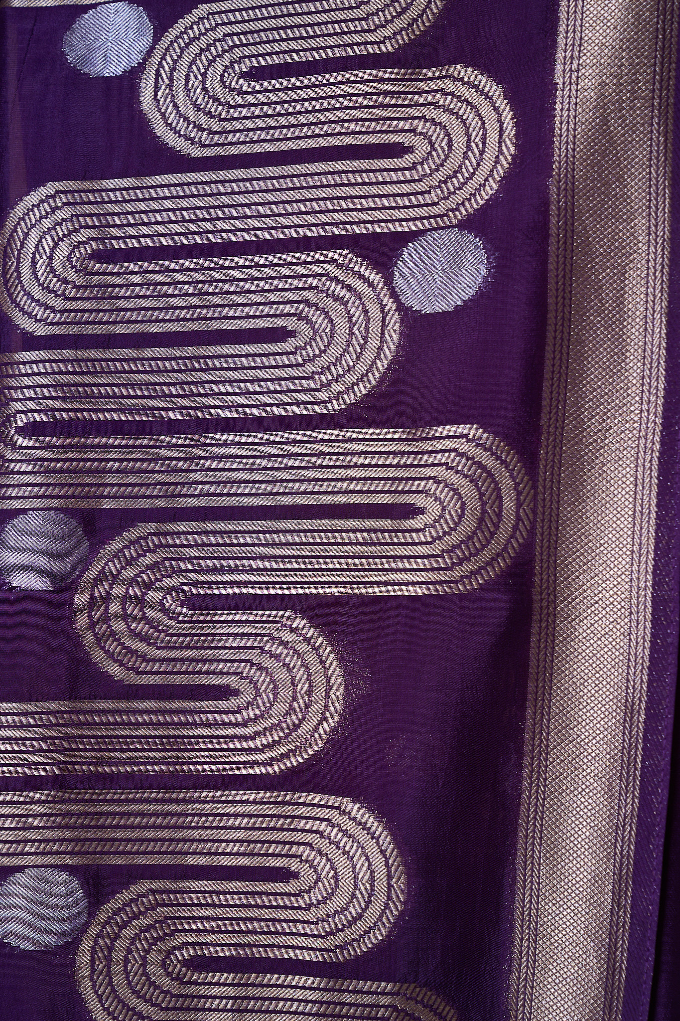 Purple Kosa Tussar saree