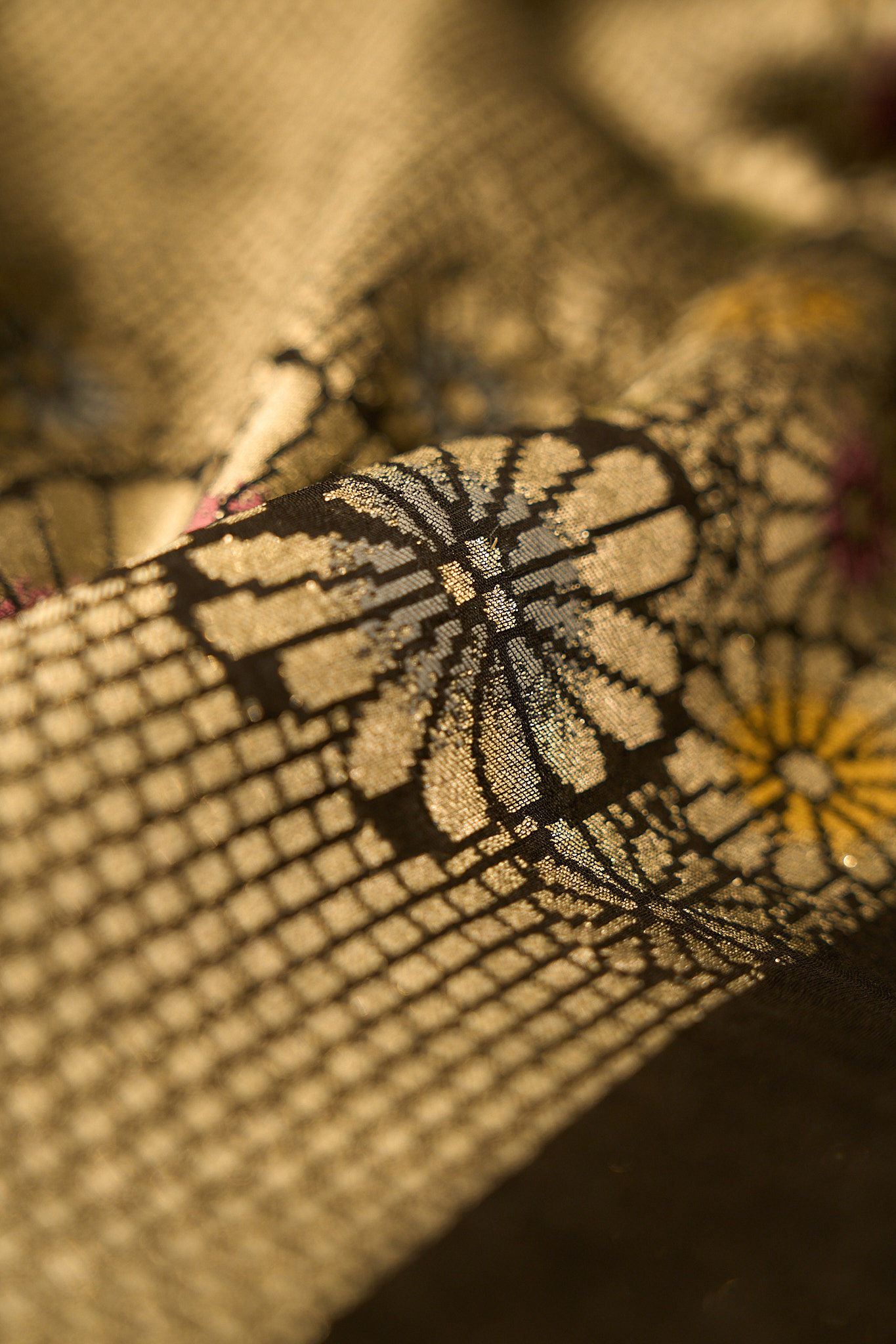 Pure black raw Tussar saree