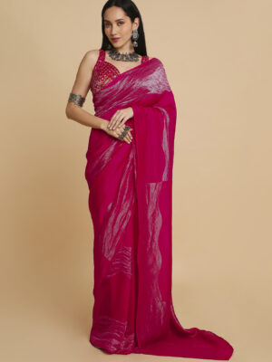 Rani Pink Kosa Silk Saree