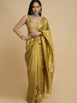 Mehndi Green Chiniya Silk Saree